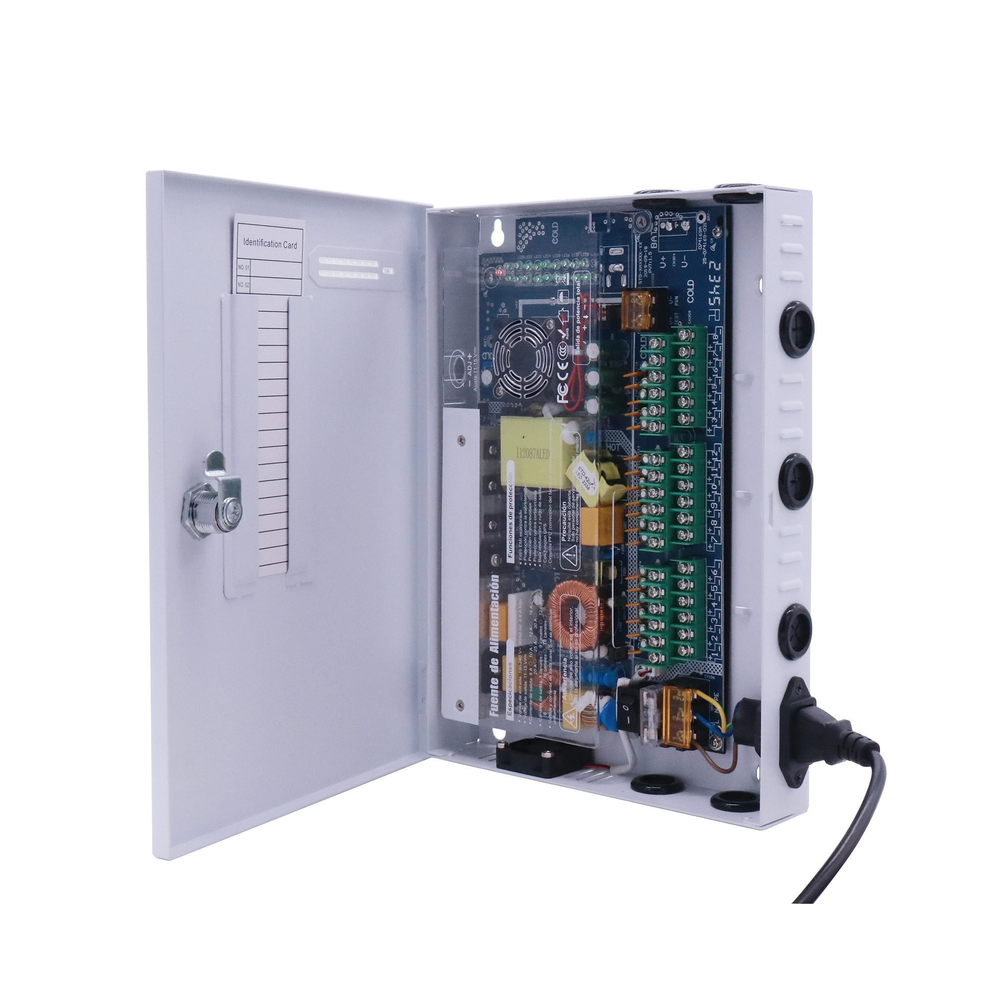 Fuente de poder profesional 11-15 V / 18 canales / 16 A / Hasta 1.8 Amperes por Salida / Protección Contra OV, OC, SC, / Filtro de Ruido por canal Fuente de poder profesional 11-15 V / 18 canales / 16 A / Hasta 1.8 Amperes por Salida / Protección Contra OV, OC, SC, / Filtro de Ruido por canal